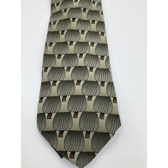 VTG Grateful Dead Go To Heaven Twelfth Set Tie Beige 100% Silk Abstract 1996 - Picture 3 of 6
